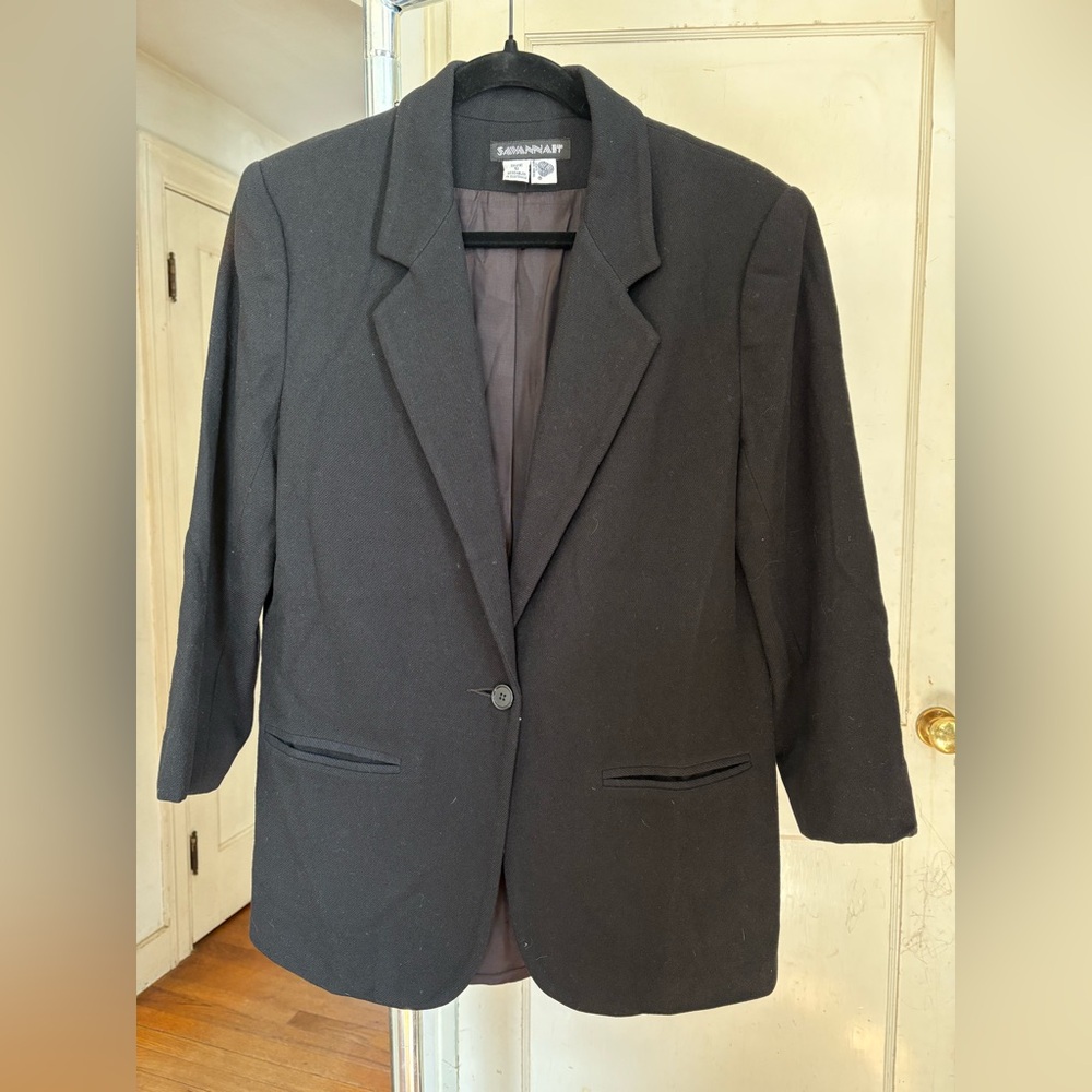 vintage 90s boxy wool blazer small medium